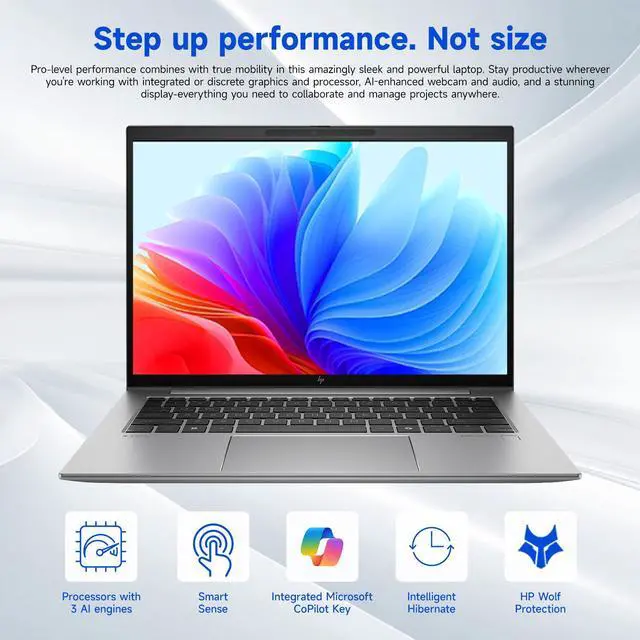Alt view image 4 of 6 - HP ZBook Firefly G11 Business Laptop, 14" FHD+ Touchscreen, Intel Core Ultra 7 165H, NVIDIA RTX A500, 32GB DDR5, 1TB SSD, Fingerprint, Backlit, Wi-Fi 6E, Win 11 Pro