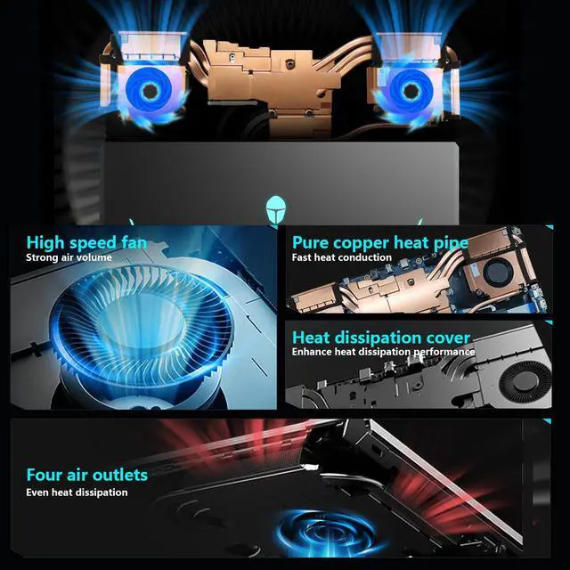 Alt view image 5 of 7 - Thunderobot Storm 17 Gaming Laptop, 17.3" QHD 165Hz, Intel Core i7-13620H, GeForce RTX 5060, 32GB DDR5,1TB SSD, Wi-Fi 6, Windows 11 Home