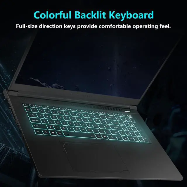 Alt view image 6 of 7 - Thunderobot Storm 17 Gaming Laptop, 17.3" QHD 165Hz, Intel Core i7-13620H, GeForce RTX 5060, 32GB DDR5,1TB SSD, Wi-Fi 6, Windows 11 Home