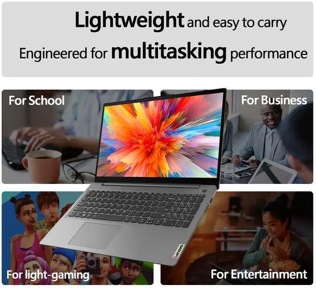 Alt view image 6 of 7 - Lenovo IdeaPad 2025 Laptop, 15.6 FHD Anti-Glare, Intel 4-Core CPU, 8GB RAM, 256GB SSD, Wi-Fi 6, 10HR Battery, Win11, 1 Yr ADP + Office 365 w/1TB Cloud Storage, Student & Home Use