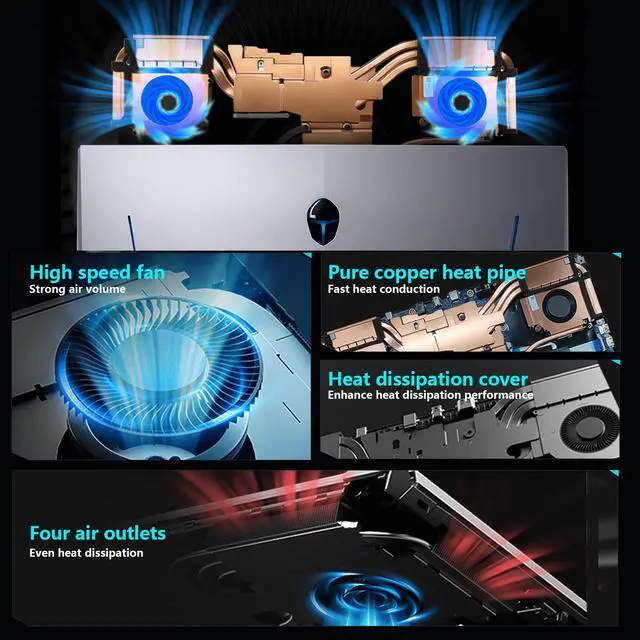 Alt view image 5 of 7 - Thunderobot Storm 17 Gaming Laptop, 17.3" FHD 144Hz, Core i7-13620H, GeForce RTX 4050, 16GB RAM, 512GB SSD, RGB Keyboard, Win 11 Home