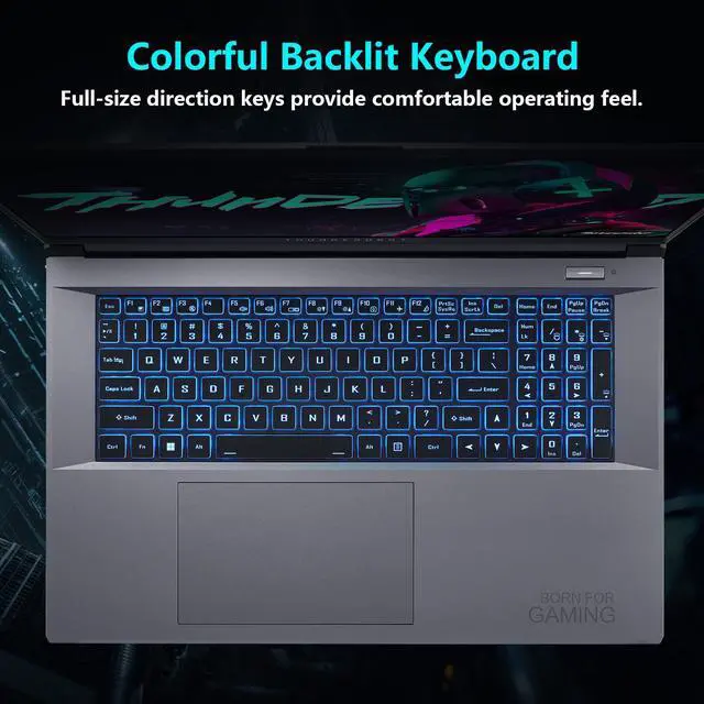 Alt view image 6 of 7 - Thunderobot Storm 17 Gaming Laptop, 17.3" FHD 144Hz, Core i7-13620H, GeForce RTX 4050, 16GB RAM, 512GB SSD, RGB Keyboard, Win 11 Home