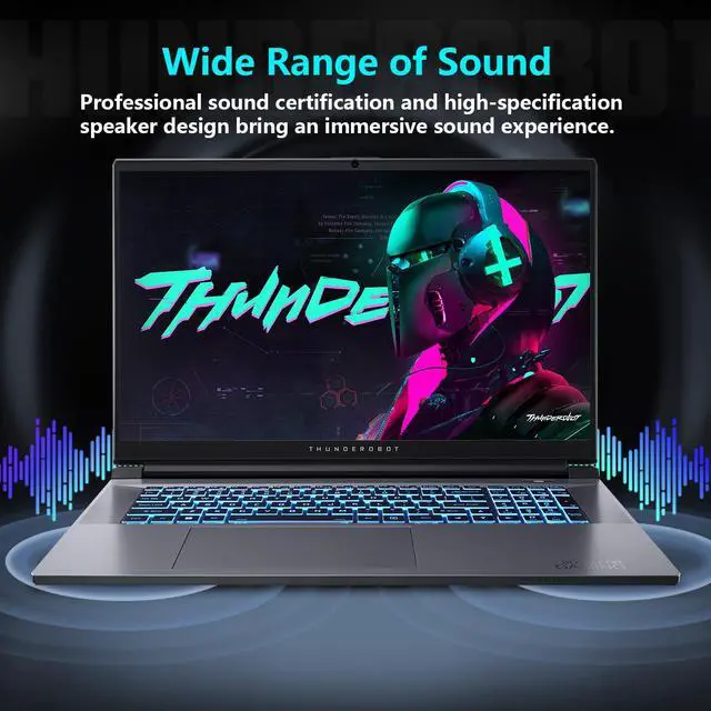 Alt view image 7 of 7 - Thunderobot Storm 17 Gaming Laptop, 17.3" FHD 144Hz, Core i7-13620H, GeForce RTX 4050, 16GB RAM, 512GB SSD, RGB Keyboard, Win 11 Home