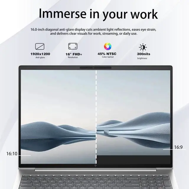 Alt view image 4 of 7 - HP Elitebook 660 G11 Business Copilot AI Laptop, 16" FHD+, Intel Core Ultra 7 165U vPro, 32GB DDR5, 1TB SSD, Wi-Fi 6E, Fingerprint, Win 11 Pro, Silver