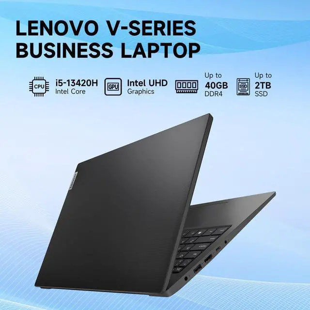 Alt view image 2 of 6 - Lenovo V15 Gen 4 Business Laptop, 15.6" FHD Display, Intel Core i5-13420H, 16GB RAM, 2TB SSD, Webcam, Wi-Fi 6, HDMI, RJ45, Windows 11 Pro, Black