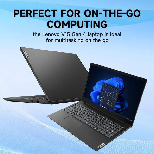 Alt view image 5 of 6 - Lenovo V15 Gen 4 Business Laptop, 15.6" FHD Display, Intel Core i5-13420H, 16GB RAM, 2TB SSD, Webcam, Wi-Fi 6, HDMI, RJ45, Windows 11 Pro, Black