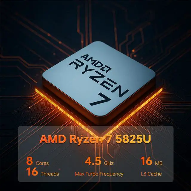 Alt view image 3 of 7 - Lenovo IdeaPad Slim 3 Business Laptop, 15.6" FHD, AMD Ryzen 7 5825U, 16GB Onboard RAM, 512GB SSD, Wi-Fi 6, Webcam, Backlit, W11 Pro, Copilot & AI ProductivityD
