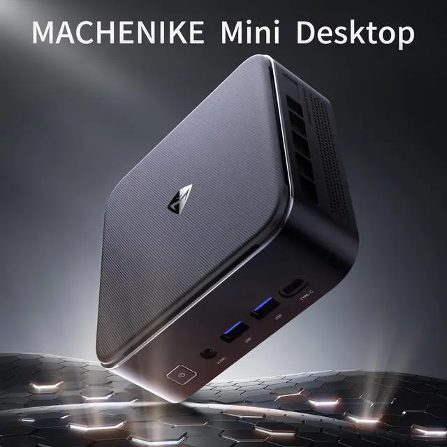 Alt view image 2 of 6 - Machenike Mini Desktop, AMD Ryzen 7 8745HS, AMD Ryzen AI with Radeon 780M, 16GB DDR5 RAM, 1TB SSD, Support 2-Monitor 4K, HDMI, DP, Type-C, RJ-45, Wi-Fi 6, Windows 11 Home, Black