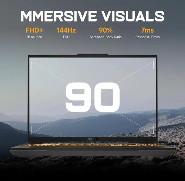 Alt view image 6 of 7 - ASUS TUF F16 RTX 4050 Gaming Laptop, 16" FHD+ 144Hz, Intel Core 5 210H(Beats Intel i5-14500), NVIDIA RTX 4050,16GB DDR5 RAM, 1TB SSD, RGB Backlit KB