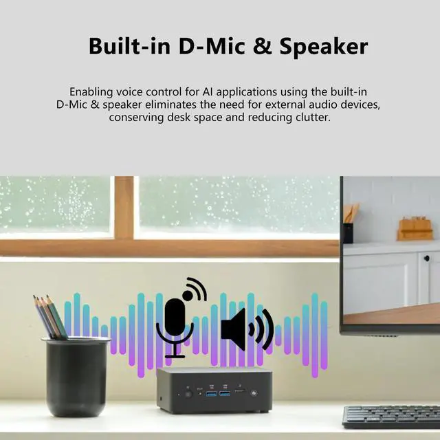 Alt view image 5 of 7 - MSI Cubi NUC AI Business Mini Desktop, Intel Core Ultra 9 288V, 32GB LPDDR5X, 4TB SSD, Fingerprint, Wi-Fi 6E, Windows 11 Pro, Black