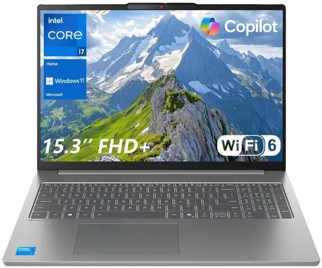 Main image of Lenovo IdeaPad Slim 3 Business Copilot AI Laptop, 15.3" FHD+ 1920×1200, Intel Core i7-13620H, 8GB DDR5 RAM, 512GB SSD, Wi-Fi 6, Webcam, No OS, Grey