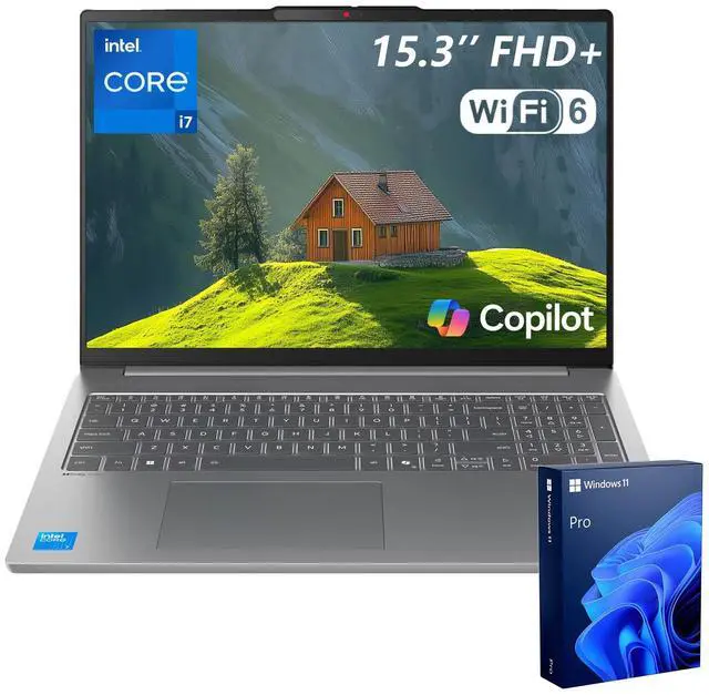 Main image of Lenovo IdeaPad Slim 3 Business Laptop, 15.3" FHD+ 1920×1200, Intel Core i7-13620H, 24GB DDR5 RAM, 1TB SSD, Wi-Fi 6, W11P, AI & Copilot Enabled PC, Grey