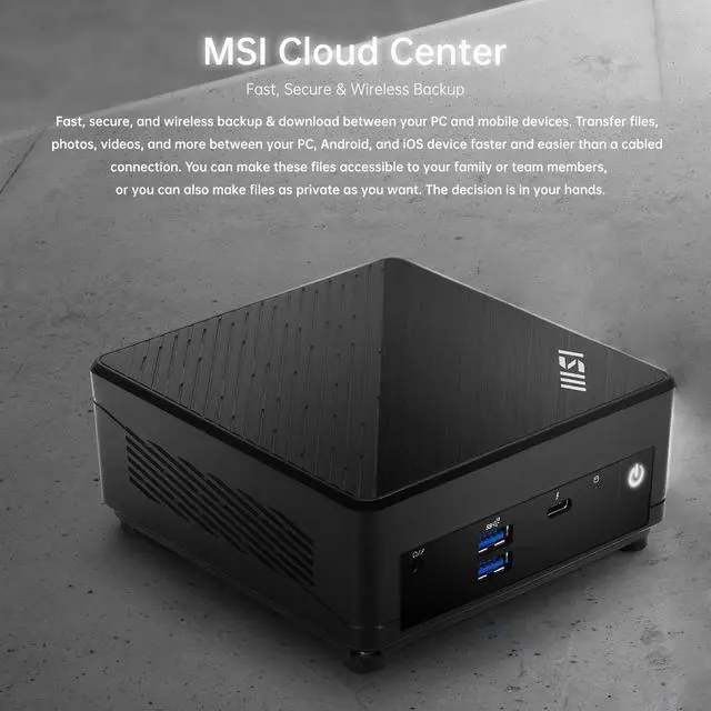 Alt view image 5 of 6 - MSI Cubi 5 Professional Mini Desktop, Intel 6-Core Processor, 32GB RAM, 1TB SSD, Support 3-Monitor 4K, Thunderbolt 4, HDMI, DP, Wi-Fi 6, Windows 11 Pro, Seamless Multitasking at Work/Home