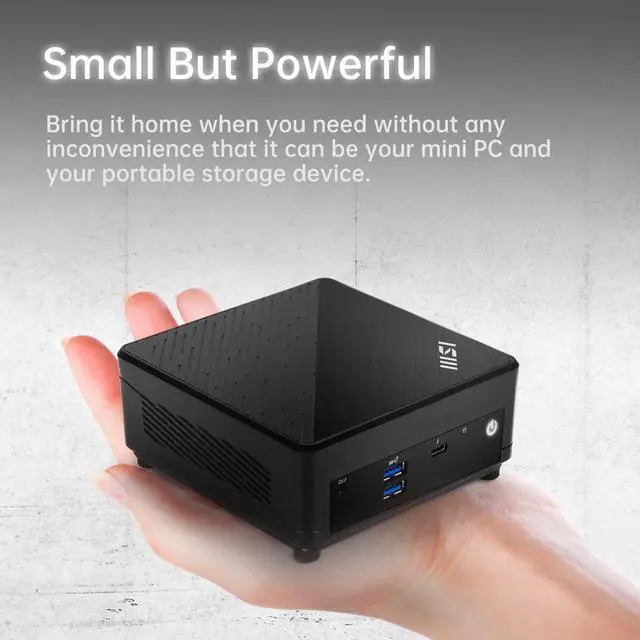 Alt view image 3 of 6 - MSI Cubi 5 Professional Mini Desktop, Intel 6-Core Processor, 32GB RAM, 1TB SSD, Support 3-Monitor 4K, Thunderbolt 4, HDMI, DP, Wi-Fi 6, Windows 11 Pro, Seamless Multitasking at Work/Home