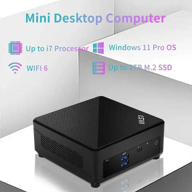 Alt view image 3 of 6 - msi Cubi 5 Professional Mini PC, 12th Gen Intel i5-1235U Processor (Beats Ryzen 7 5700U), 16GB RAM, 512GB SSD, Wi-Fi 6, Windows 11 Pro, Support 4K@60Hz Display, Seamless Multitasking at Work/Gaming