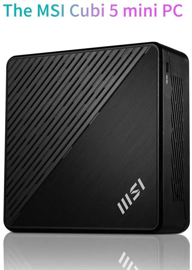 Alt view image 2 of 6 - msi Cubi 5 Professional Mini PC, 12th Gen Intel i5-1235U Processor (Beats Ryzen 7 5700U), 16GB RAM, 512GB SSD, Wi-Fi 6, Windows 11 Pro, Support 4K@60Hz Display, Seamless Multitasking at Work/Gaming