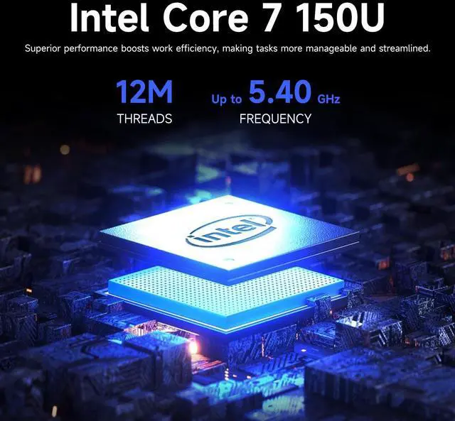 Alt view image 3 of 6 - HP Essential Laptop, 17.3" FHD 1920*1080, Intel Core 7 150U, 16GB RAM, 2TB SSD, FP Reader, Backlit KB, Webcam, Wi-Fi 6, Windows 11 Home, Silver