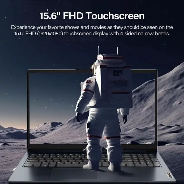 Alt view image 4 of 7 - Lenovo IdeaPad 1 15.6" FHD Touchscreen Laptop, Intel Core i5-1335U, 24GB RAM, 1TB SSD, Webcam, HDMI, SD Card Reader, Wi-Fi 6, Win 11 Home, Abyss Blue