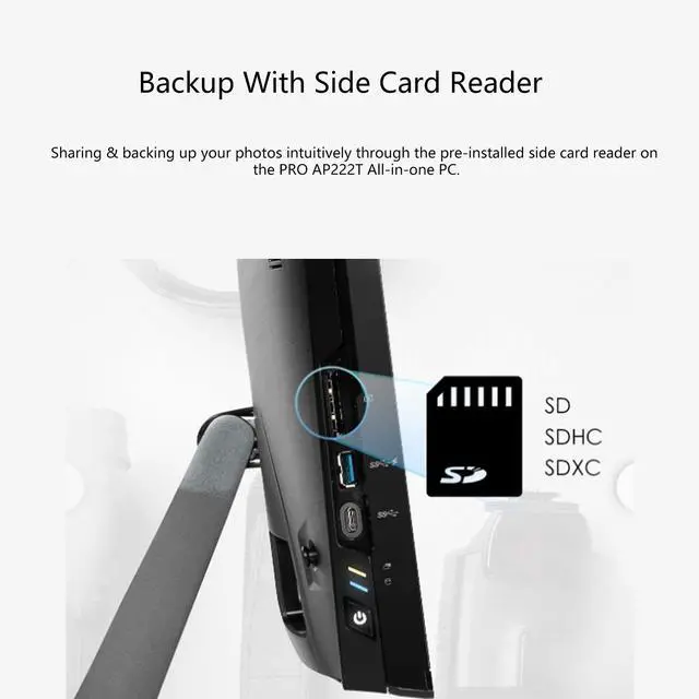 Alt view image 4 of 7 - MSI PRO Business All-in-One Desktop, 21.5" FHD Touchscreen, 16GB RAM, 512GB SSD, Intel Pentium Gold G7400, Wired KB & Mouse, Windows 11 Pro, Black