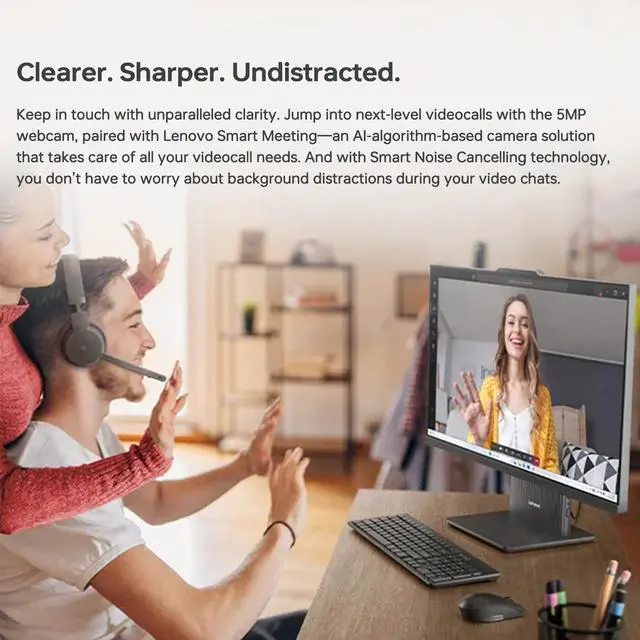 Alt view image 5 of 5 - Lenovo IdeaCentre Business Computer All-in-One PC, 27" FHD 100Hz Display, Intel Core i7-13620H, 32GB DDR5, 1TB SSD, Wi-Fi 6, Windows 11 Pro with AI & Microsoft Copilot, Wireless KB & M, Grey