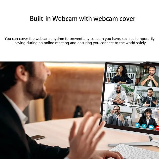 Alt view image 5 of 7 - MSI PRO Business All-in-One Desktop, 21.5" FHD Touchscreen, Intel Core i3-13100, 16GB RAM, 512GB SSD, Card Reader, Dual LAN, Wi-Fi, Wired KB & Mouse, Windows 11 Pro, Black