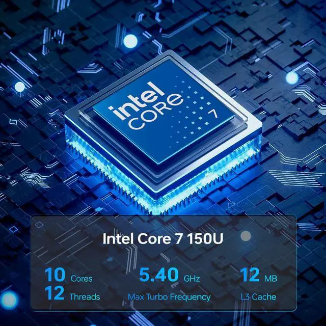 Alt view image 3 of 6 - Dell Inspiron 7000 2-in-1 Business Laptop, 14" FHD+ Touchscreen, Intel Core 7 150U, 32GB DDR5 RAM, 2TB SSD, Wi-Fi 6, Windows 11 Pro, Copilot AI-Ready, Blue