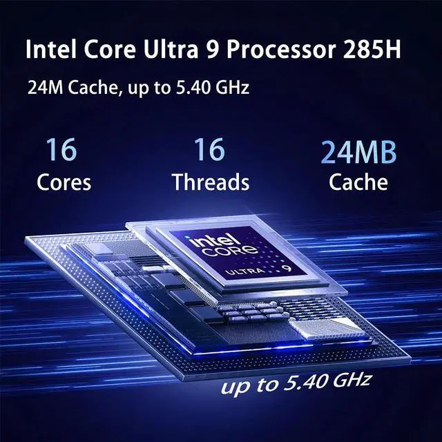 Alt view image 5 of 6 - HP Omen RTX 5070 Gaming Laptop, 16" WQXGA 240Hz, Intel Core Ultra 9 285H, NVIDIA GeForce RTX 5070, 32GB DDR5 RAM, 1TB SSD, RGB Backlit KB, Low Blue Light, RJ-45, Black, Windows 11 Home