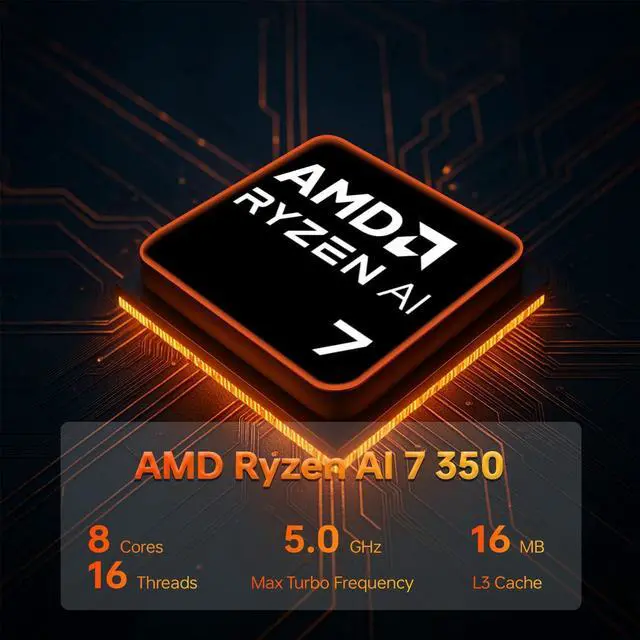 Alt view image 3 of 7 - HP Omen MAX RTX 5070 Gaming Laptop, 16" WQXGA 240Hz, AMD Ryzen AI 7 350, 64GB DDR5 RAM, 4TB SSD, RGB Backlit KB, Low Blue Light, Wi-Fi 6, Windows 11 Home, Black