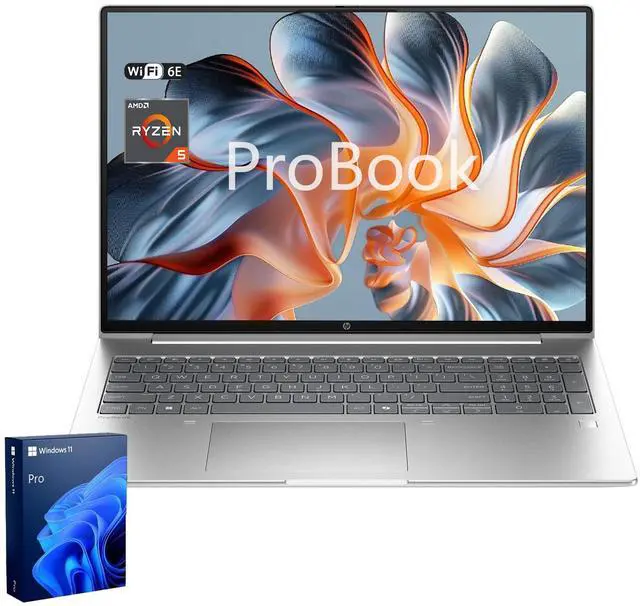 Main image of HP ProBook 465 G11 Business Laptop, 16" FHD+, AMD Ryzen 5 7535U, 32GB DDR5, 2TB SSD, HDMI, 1080p FHD Camera, Wi-Fi 6E, Windows 11 Pro, Silver