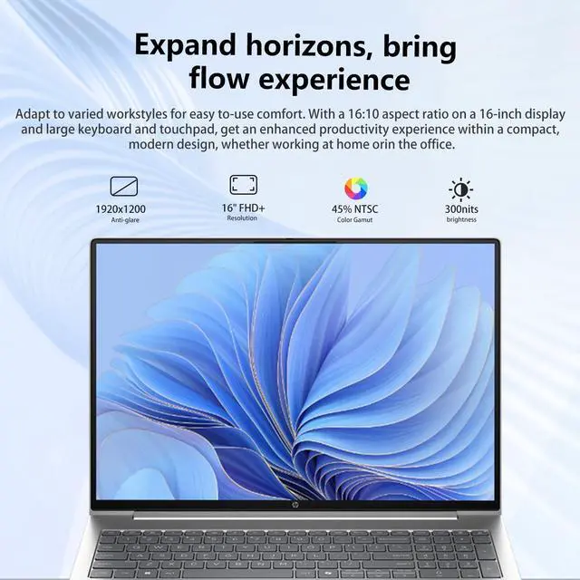 Alt view image 4 of 7 - HP ProBook 465 G11 Business Laptop, 16" FHD+, AMD Ryzen 5 7535U, 32GB DDR5, 2TB SSD, HDMI, 1080p FHD Camera, Wi-Fi 6E, Windows 11 Pro, Silver