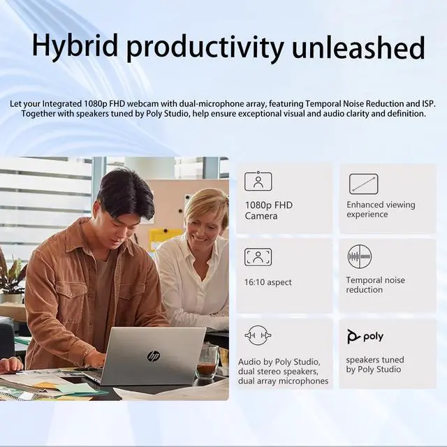 Alt view image 5 of 7 - HP ProBook 465 G11 Business Laptop, 16" FHD+, AMD Ryzen 5 7535U, 32GB DDR5, 2TB SSD, HDMI, 1080p FHD Camera, Wi-Fi 6E, Windows 11 Pro, Silver