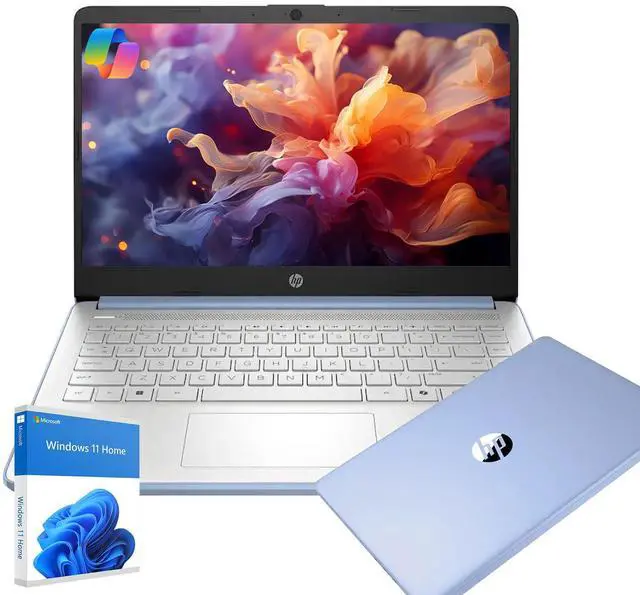 Main image of HP Ultrabook 14 Laptop, 14" HD Display, Intel N150, 4GB RAM, 128GB UFS SSD, Windows 11 Home, Wi-Fi 6, Blue