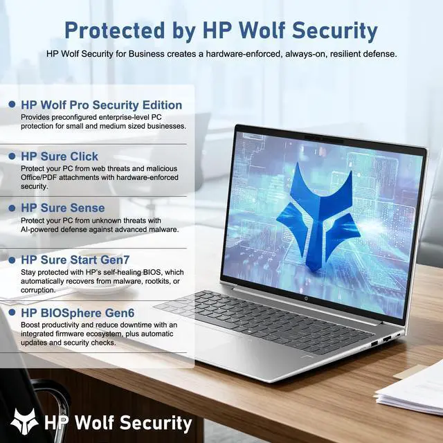Alt view image 6 of 7 - HP ProBook 460 G11 Business AI Laptop, Intel Core Ultra 7 155U, 16" FHD+ IPS, 16GB DDR5, 512GB SSD, Fingerprint, 1080p IR Camera, Backlit, HDMI, Wi-Fi 6, Windows 11 Pro, 64GB Flash Drive Bundle