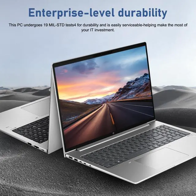 Alt view image 7 of 7 - HP ProBook 460 G11 Business AI Laptop, Intel Core Ultra 7 155U, 16" FHD+ IPS, 16GB DDR5, 512GB SSD, Fingerprint, 1080p IR Camera, Backlit, HDMI, Wi-Fi 6, Windows 11 Pro, 64GB Flash Drive Bundle
