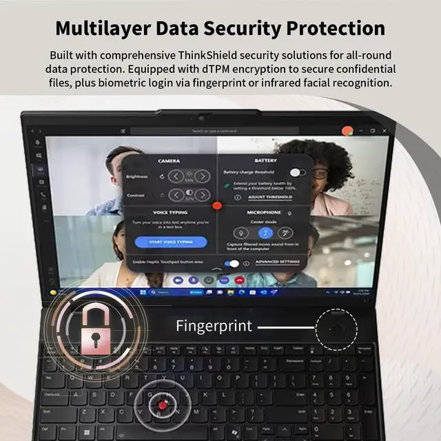 Alt view image 4 of 7 - Lenovo ThinkPad L16 Premium Business Laptop, 16" FHD+, Intel Core Ultra 7 255U, 64GB DDR5, 2TB SSD, Fingerprint, Backlit, Wi-Fi 6E, Long Battery Life, Windows 11 Pro, AI-Ready PC, w/Bundle Set