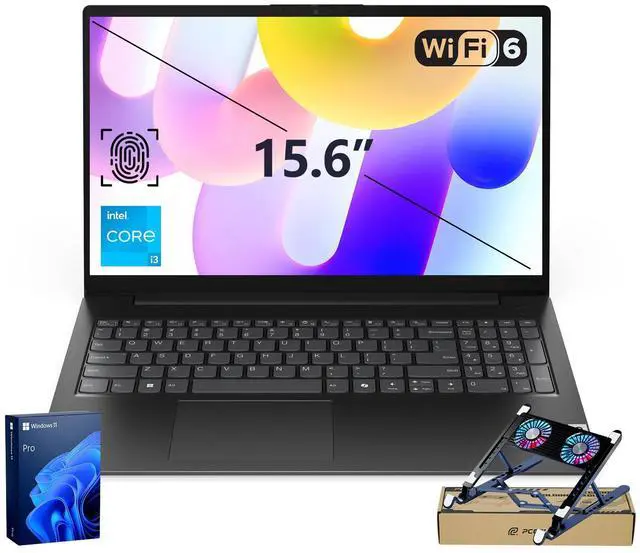Main image of Lenovo V15 Gen 5 15.6 FHD Business Laptop, 16GB DDR5 RAM, 512GB SSD, Intel Core i3-1315U, Windows 11 Pro, RJ-45, AI Copilot Key, Security Chip Discrete TPM 2.0, Black, PCO Cooler Bundle