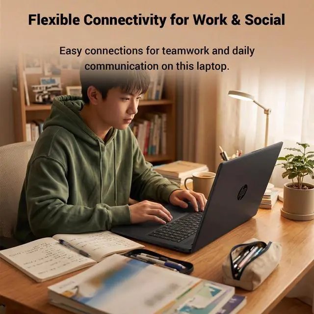 Alt view image 6 of 7 - HP 17.3" HD+ Laptop for Students & Remote Office Workers, Intel Core 5 120U 10-Core Processor up to 5.0 GHz, 32GB RAM, 2TB SSD, Webcam Shutter, Numeric Keypad, Wi-Fi 6, Black, w/PCO Laptop Cooler