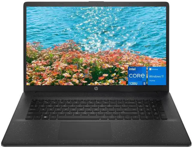 Main image of HP 17.3 Home Student Laptop, Powerful Intel Core 5 120U 10-core CPU, 32GB RAM, 2TB SSD, Webcam w/Shutter, Microsoft Copilot Key, Full-Size Keyboard, Wi-Fi 6, BT 5.4, Windows 11 Home, Black