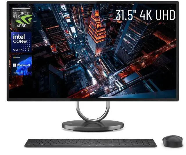 Main image of Lenovo Yoga AIO 32i Premium All-in-One, 31.5" UHD Display, Intel Core Ultra 7 258V, NVIDIA GeForce RTX 4050, 32GB RAM, 1TB PCIe M.2 SSD, Wi-Fi 7, Windows 11 Pro, Grey