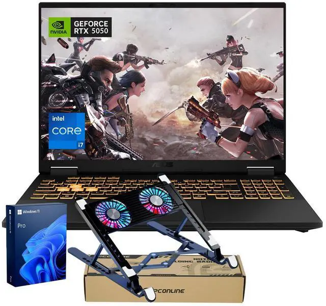 Main image of ASUS TUF F16 AI VR-Ready RTX 5050 Gaming Laptop, 16 FHD+ 165Hz for Smooth FPS, Intel Core i7-14650HX, Nvidia GeForce RTX 5050, 32GB DDR5, 2TB SSD, RGB Backlit KB, MUX Switch, Windows 11 Pro, w/Bundle