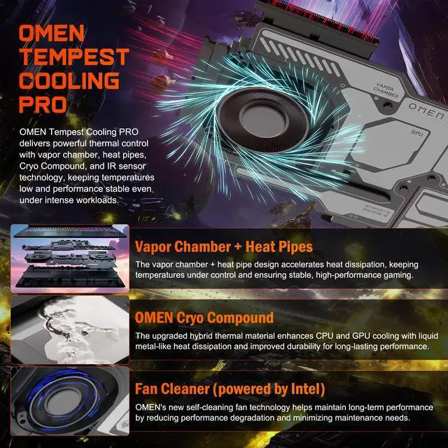 Alt view image 5 of 7 - HP Omen MAX 16 Gaming Laptop, 16" WQXGA 240Hz 500nits Screen, AMD Ryzen AI 9 HX 375, NVIDIA GeForce RTX 5070 Ti, 16GB DDR5 RAM, 1TB SSD, Per-Key RGB Backlit KB, Wi-Fi 7, Windows 11 Home, Black