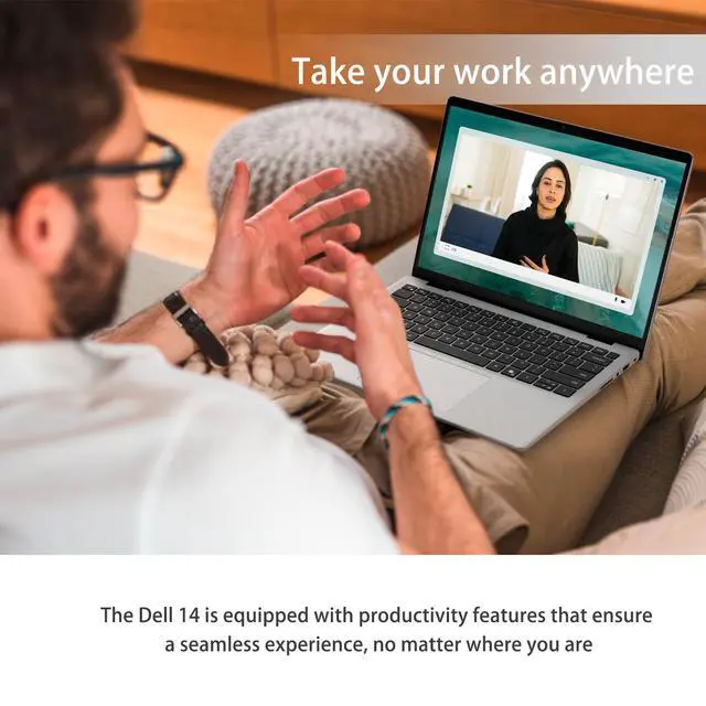 Alt view image 5 of 6 - Dell 14 Copilot+ Laptop, 14" FHD+ Display, AMD Ryzen AI 5 330, 16GB DDR5 RAM, 512GB SSD, Backlit Keyboard, Webcam, Type-C, Wi-Fi 6, Windows 11 Home, Silver