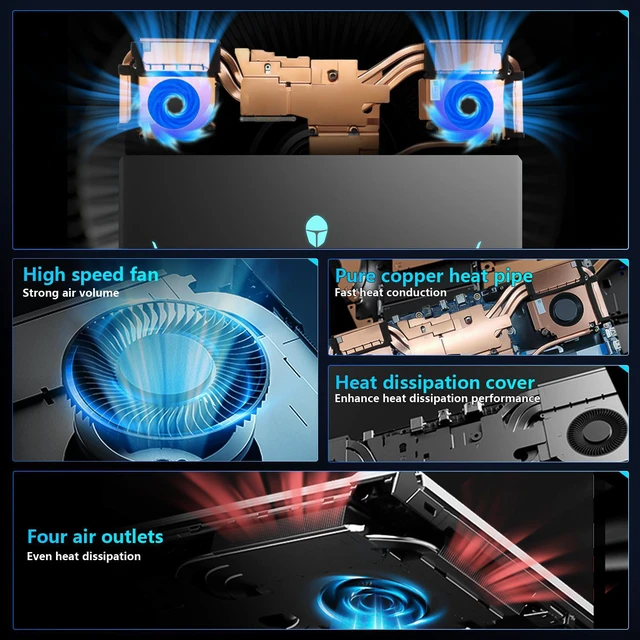 Alt view image 5 of 7 - THUNDEROBOT Storm 17 Gaming Laptop, 17.3" QHD 165Hz, AMD Ryzen 7 255, NVIDIA GeForce RTX 5070, 16GB DDR5 RAM, 1TB SSD, Wi-Fi 6, Windows 11 Home, RGB Backlit Keyboard, Black