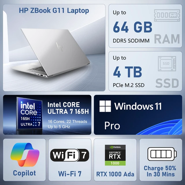 HP ZBook Studio G11 Business Mobile Workstation Laptop, 16