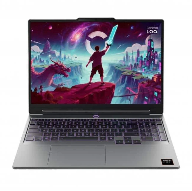Main image of Lenovo LOQ Gaming AI Laptop, 15.3" FHD+ 165Hz, AMD Ryzen 7 250, NVIDIA GeForce RTX 5060, 64GB DDR5 RAM, 1TB SSD, Wi-Fi 6, Windows 11 Home, RGB Backlit Keyboard, Grey