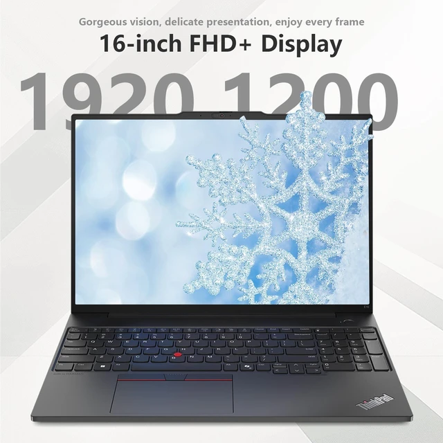 Alt view image 5 of 7 - Lenovo ThinkPad E16 Gen 2 Business Laptop, 16" FHD+, AMD Ryzen 7 7735HS, 16GB DDR5 RAM, 512GB SSD, Wi-Fi 6, Windows 11 Pro, Black