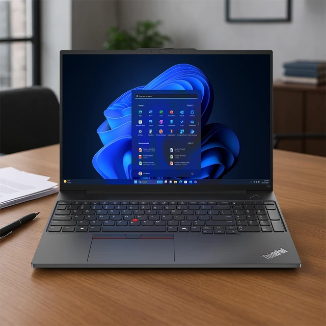 Alt view image 7 of 7 - Lenovo ThinkPad E16 Gen 2 Business Laptop, 16" FHD+, AMD Ryzen 7 7735HS, 16GB DDR5 RAM, 512GB SSD, Wi-Fi 6, Windows 11 Pro, Black