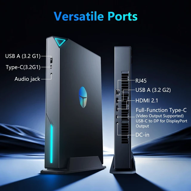 Alt view image 7 of 7 - Thunderobot MIX G2 Gaming Mini Desktop, Intel Core i9-14900HX, NVIDIA GeForce RTX 5070, 64GB DDR5 RAM, 1TB SSD, Wi-Fi 6, Windows 11 Home, Grey