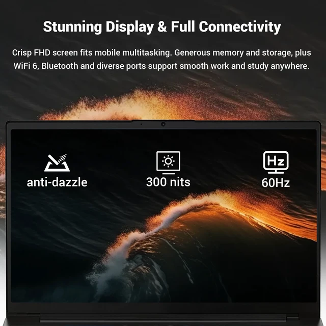 Alt view image 4 of 7 - Lenovo V15 Gen 5 Business Laptop, 15.6" FHD Display, Intel Core i7-13620H, 16GB DDR5 RAM, 512GB PCIe SSD, Wi-Fi 6, Windows 11 Pro, Black