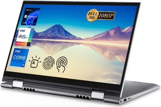 Alt view image 5 of 5 - Newest Dell Inspiron 5410 2-in-1 Laptop, 14" FHD Touchscreen, Intel Core i7-1195G7 Processor, 16GB RAM, 1TB PCIe SSD, Backlit KB, FP Reader, Webcam, Wi-Fi 6, HDMI, Win11 Home, Silver